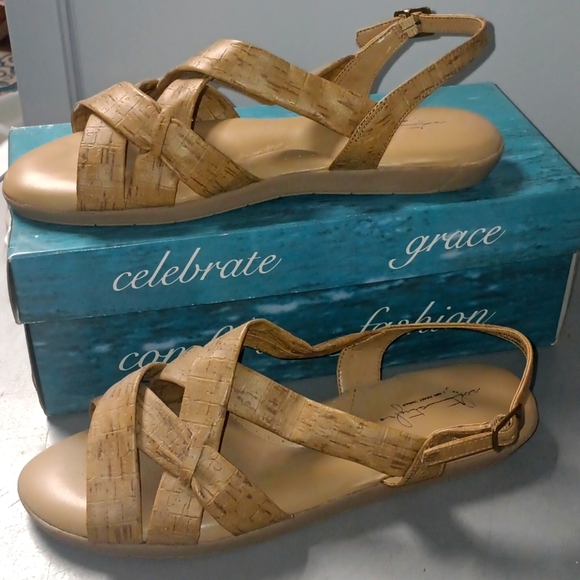 🤠Easy Street Super Flex Sandals Size 8.5 EW - Picture 1 of 6